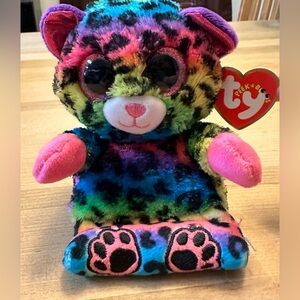 Ty Peek A Boos Lance the Leopard Phone Holder Plush Toy
